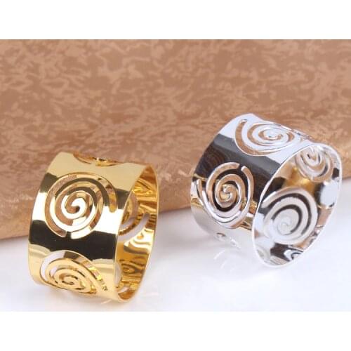 10pcs/lot Simple meal buckle hollow round hotel mouth cloth napkin ring buckle professional wedding banquet napkin ring