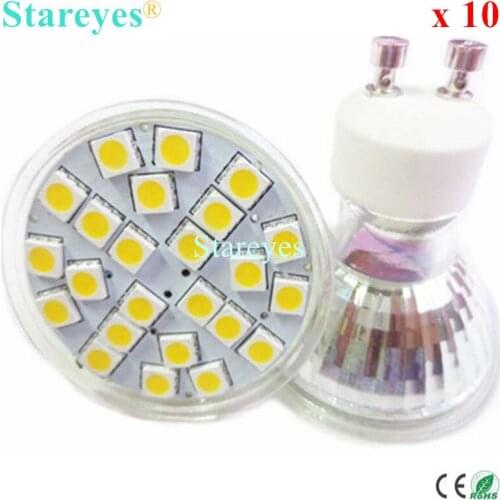 10 pcs SMD5050 24 LED 5W GU10 E27 MR16 AC110-240V&12V LED Spotlight led bulb led Droplight led downlight led lamp LED light