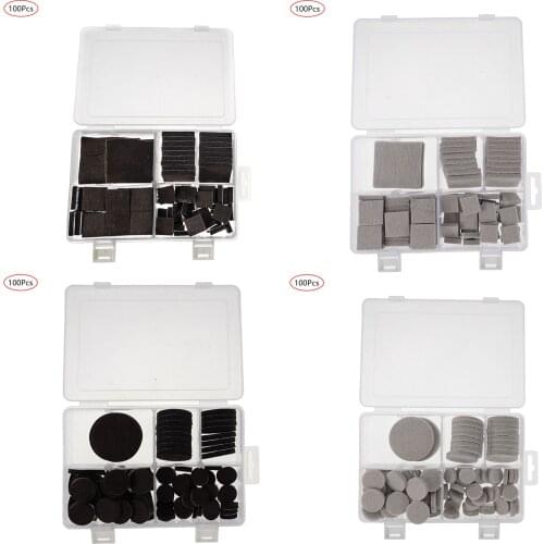 100 Table Leg End Caps Felt Feet Pads Furniture Chair Legs Protector Anti Slip Foot Mats Stool Desk Tube Covers Home Accessories