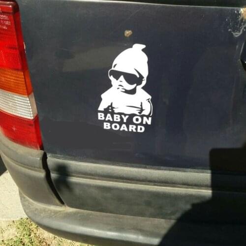 14*9 cm baby car cool back reflective baby stickers warning stickers for Cadillac XTS SRX CTS/Renault Koleos Fluenec Latitude