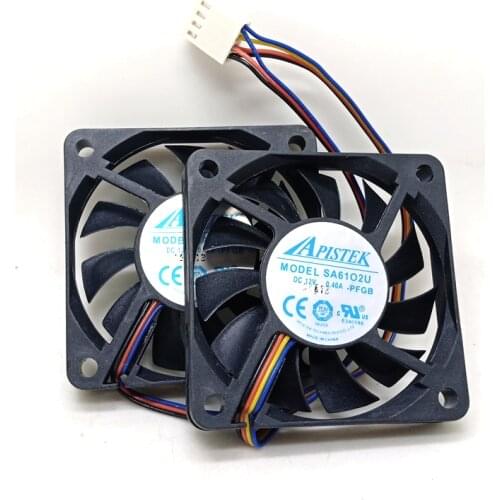 2pcs/pair new For APISTEK 6cm 6010 SA6102U Ultra-thin Display Card PWM Temperature Controlled Heat Dissipation cooling Fan