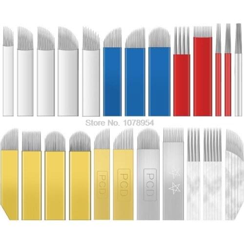 2000pcs Microblading Needles Microblading Embroidery Pen Pernement Makeup Eyebrow Tattoo Pen Machine