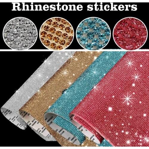 24x20cm Self Adhesive Acrylic Crystal Rhinestones Stickers For Car Decals Phone Scrapbooking Garment Accessories Diy Craft