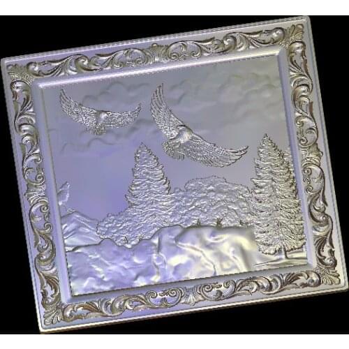 3d model CNC router birds in forest relief STL format file M323