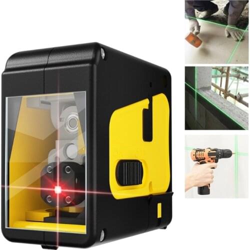 Series 4 Lines 3D Green Laser Level Horizontal And Vertical Cross Lines With Auto Self-Leveling, Indoors and Outdoors Rotatable
