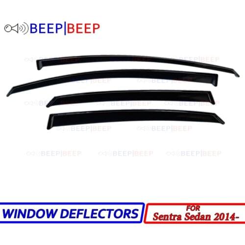 For Nissan Sentra 2014- car window deflectors wind deflector sun guard rain wind vent visor cover car styling accessories