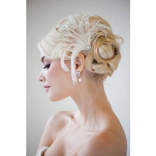 For wedding. vualet, wedding Hairpin Bridal Hairpin Veil, feather Buckle Invitation, Wedding Elegant Special Design Fashion