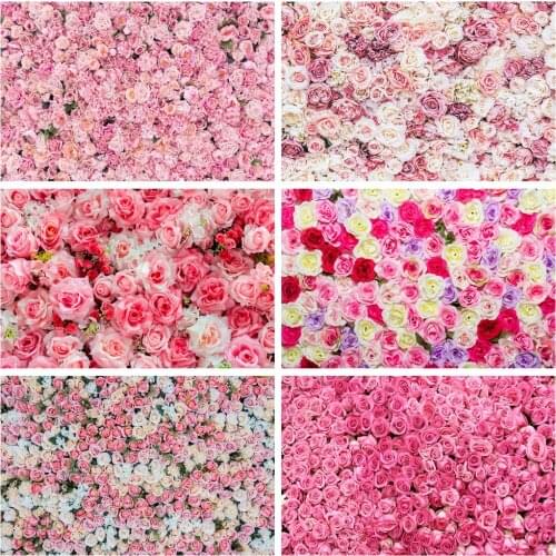 Wedding Photo Wall Background Rose Flower Stage Ceremony Birthday Party Decor Baby Portrait Photography Backdrop Photo Studio
