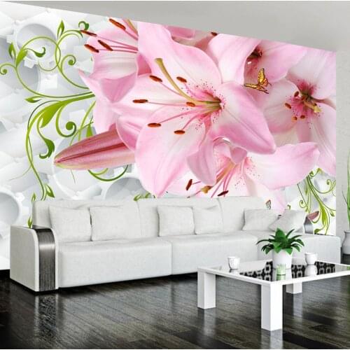 Customized 3D Large Wall Mural Beautiful Flowers Wallpaper Modern Home Decor Wall Paper Murals Living Room Sofa Wall Background