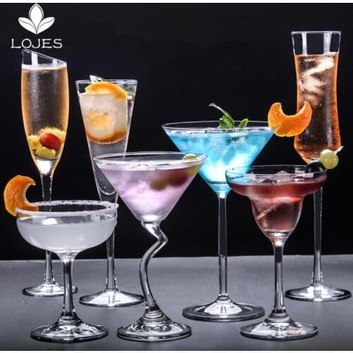 1Pcs Creative Cocktail Glass Kitchen Bar Wine Glass Martini Cup Champagne Flutes Goblet Cup Wedding Party Drinking Glasses
