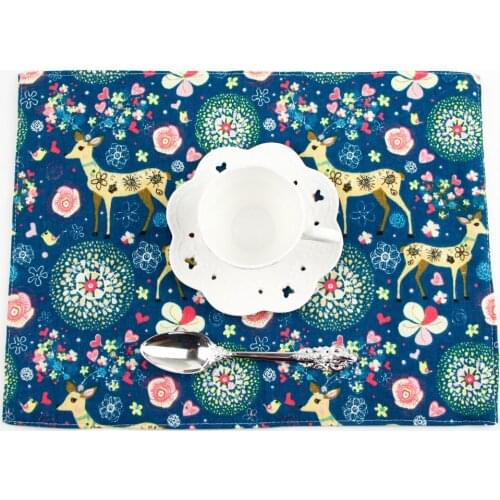 North Europe style Fashion Fabric Napkins Placemat for dining table mat children heat insulation mat Cotton Linen placemats