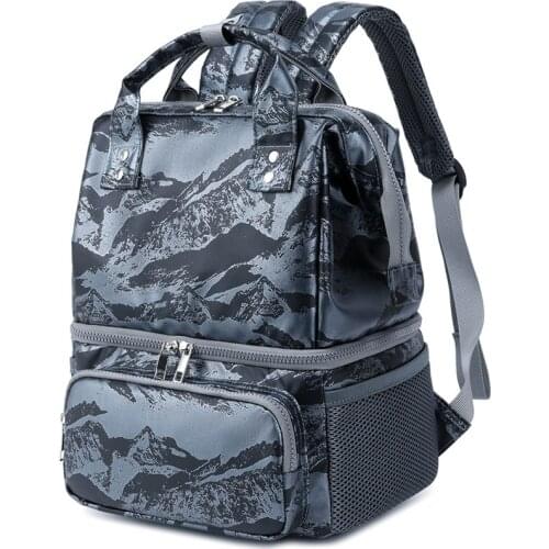 Breast Pump Backpack Diaper Large Capacity Cooler Backpack Storage Milk Bag Double Layer Pumping Bag with Cooler for Working Mom