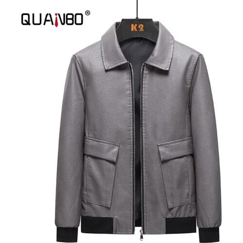 Big and Tall Motorcycle Jacket 2021 New Autumn and Spring Mens Vintage Turn Down Collar Pu Leather Jacket 5XL 6XL 7XL 8XL