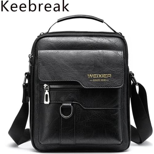 High Quality PU Leather Men Shoulder Bags Husband Black Messenger Cross Body Bags Side Crossbody Bags for Men 2021 Bandolera