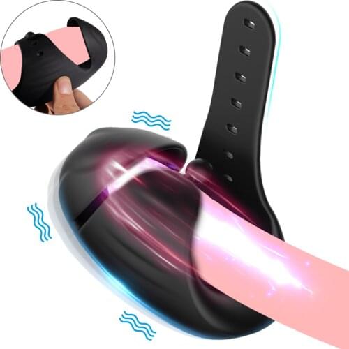 Male Masturbator Vibrator Penis Delay Trainer Delay Ejaculation Oral Climax Glans Stimulate Massager Trainer Sex Toys for Men