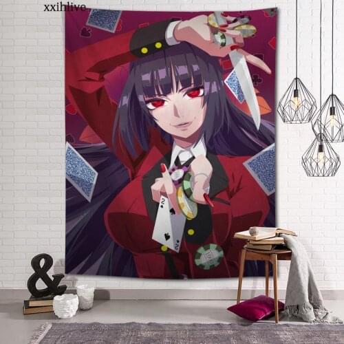 Wall Tapestry Japanese Anime Kakegurui Background Decorative Wall Hanging For Living Room Bedroom Dorm Room Home Decor 100x150cm