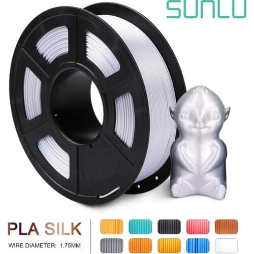 SUNLU 1.75 SIlk PLA 3D Filament 1kg Silk PLA 3D Printer Filament Silk Texture 3D Printing Materials Fast Shipping