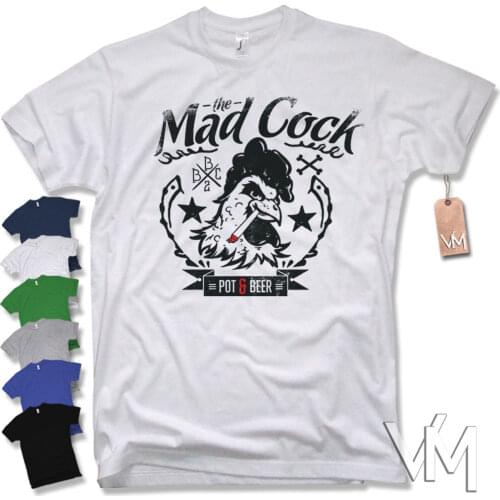 2019 New Short Sleeve Tee T-Shirt' Pot and Beer' Old School Fight Outlaw Funny Weed Retro Size Male T Shirt