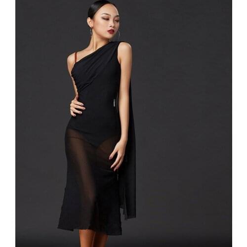 New Latin Dance Dress Female Sexy Modern Dance Practice Clothes Ballroom Dance Competition Dresses Rumba Dancing Outfits DWY4660