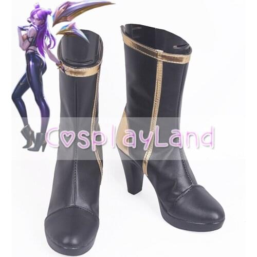 Game LOL Daughter of the Void Kaisa Black Cosplay Shoes Boots Cosplay Costume Accessories For Women Shoes Custom Made