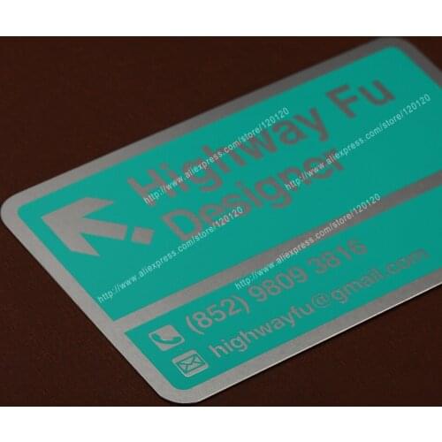 Personalized laser engraving quality electrophoretic black business metal card