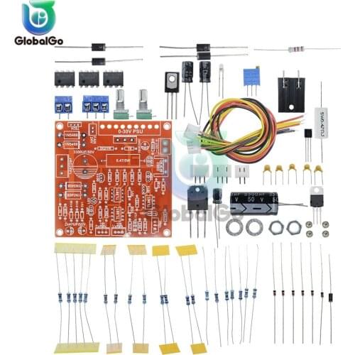 LED Display 0-30V 2mA-3A DC Regulated Power Supply DIY Kit Continuously Adjustable Current Limiting Protection for School Lab