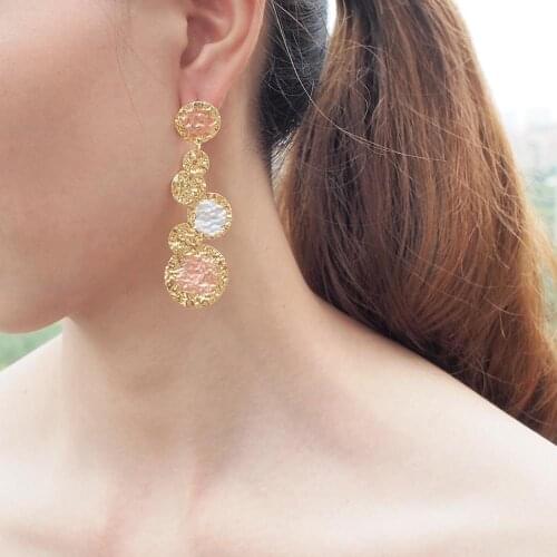 Rough Alloy Irregular Stud Earrings Punk Statement Geometric Earrings For Women Vintage Jewelry UKMOC