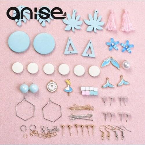 Fairy Tale Style Earrings DIY Jewelry Package Leaf shape Tassel Flower Earring For jewelry Makings Accessorie