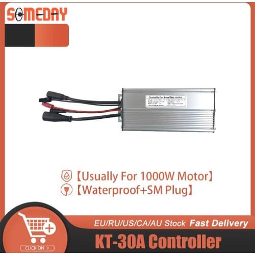 SOMEDAY Ebike Controller 36V 48V 30A 12 Mosfet KT Controller With Light For 1000W Brushless Hub Motor Electric Bike Accessorices