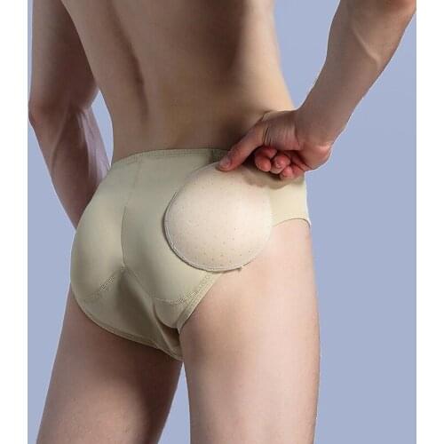 Old Sponge Cushion Crotch CD Cross-dressing Special Underwear Hip-up Button Fake Button Can Be Hidden Male Bodysuite Sponge