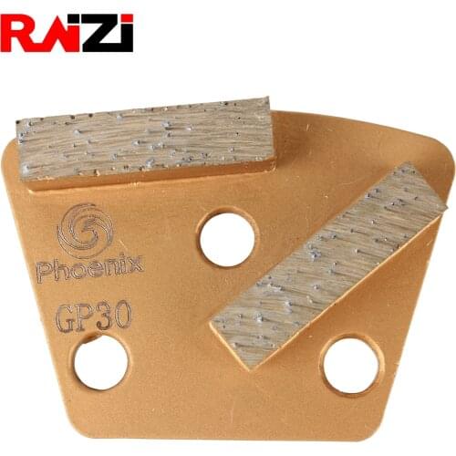RAIZI Trapezoid Diamond Grinding Disc 2 bar Soft segment ASL Grinder Concrete Grinding Plate 9 mm Holes Floor Power Tool Grit 30