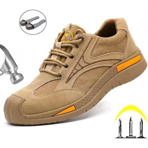 All Seasons Can Wear 2020 Mens Anti-Smash And Anti-Stab Safety Shoes, Breathable Work Shoes And Safety Boots All Seasons Can We