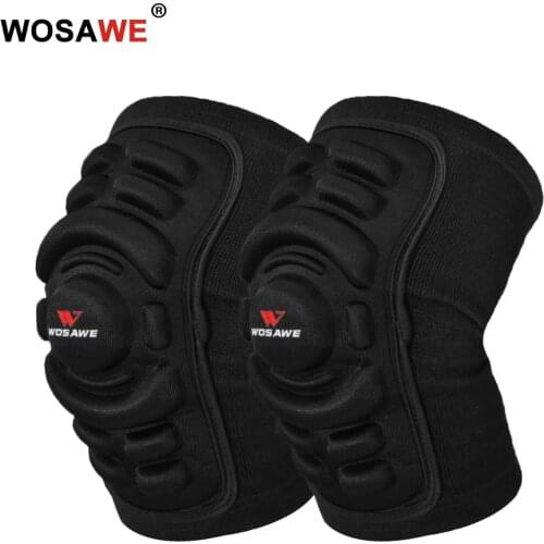 WOSAWE Motorcycle Knee Pads EVA MTB Skateboard Knee Protector Brace Support Motocross Bike Sports Soft Pad Protection