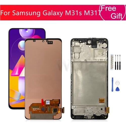 OLED For Samsung Galaxy M31s Display LCD Touch Screen Digitizer Assembly With Frame For Samsung M317 Lcd Replacement Repair Part