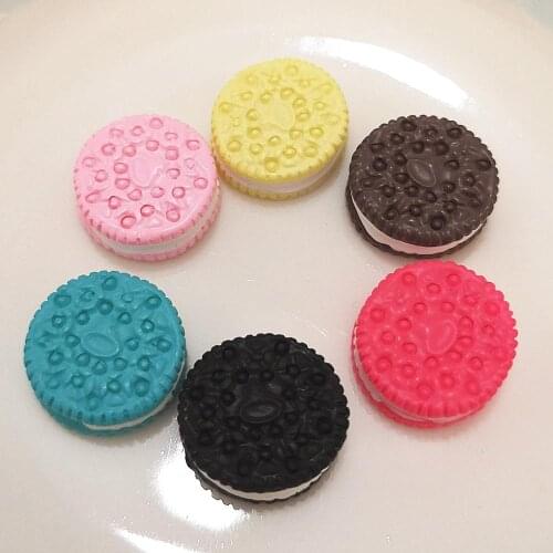 10pcs/lot Chocolate Chip Cookies DIY Slime Supplies Accessories For Slime Filler Miniature Resin Kids Gift