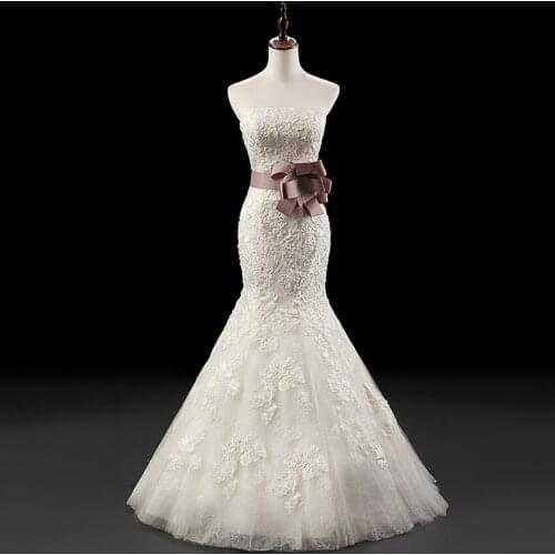 2015 Real Picture vestido de noiva curto Sleeveless Lace Mermaid Bridal Dresses robe de mariage Cheap Vintage Wedding Dresses