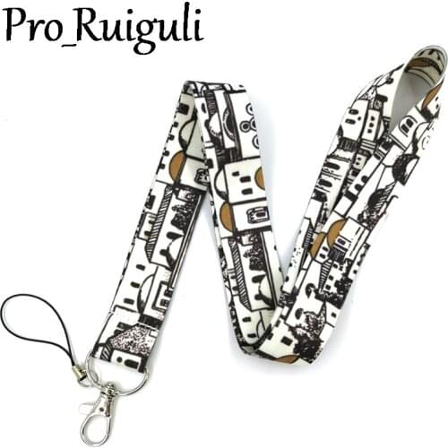 30pcs Vintage House Lanyard for Keys Phone Cool Neck Strap Lanyard for Camera Whistle ID Badge Cute webbings ribbons Gifts