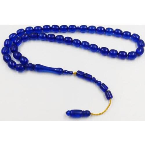 39beads Tasbih Blue Resin Kuwait Misbaha prayer Mans Accessories Abrab jewelry Eid gift for Islamic Bracelets