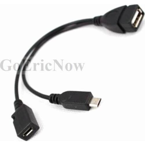 50 pcs USB Female to Micro USB 5P Male & Female OTG Data Transfer Connector Adapter