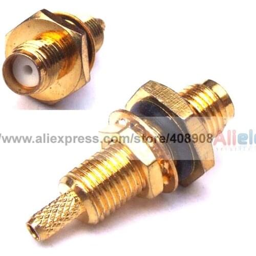 50x SMA Female Waterproof O Ring Nut Bulkhead Crimp for RG316 RG174 LMR100 Cable