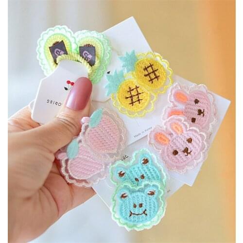 6pair/Lot Cute New Fruit Animal Princess Hair Rope Kid Elastic Hair Bands Children Avocado Hair Ring Girls Accessories Headdress