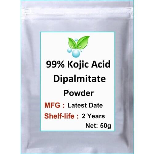 99% Kojic Acid Dipalmitate Power Cosmetic Grade,kojic Acid Powder,Whitening Skin, Sunscreen and Freckle Removing,Cursive Brown