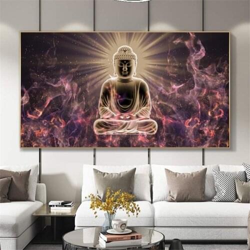 Abstract Buddha Statue Canvas HD Paintings Buddha Buddhism Posters and Prints Wall Art Picture for Living Room Home Decor