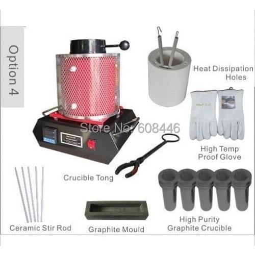 Automatic Digital Melting Furnace 2KG for Melt Scrap Silver & Gold MF-2000 Four