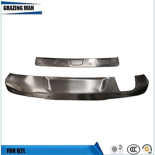 Car Stainless Steel Front and Rear Protector Plate for Q2L 2018 2019 Bumper Guard