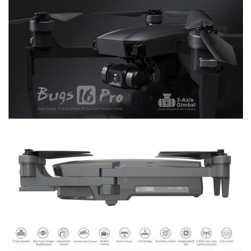B16 Pro 4K 5G GPS Drone Brushless Motor Three-axis Gimbal EIS Anti-shake Professional Drone 450M FPV Image Transpor pk F11t
