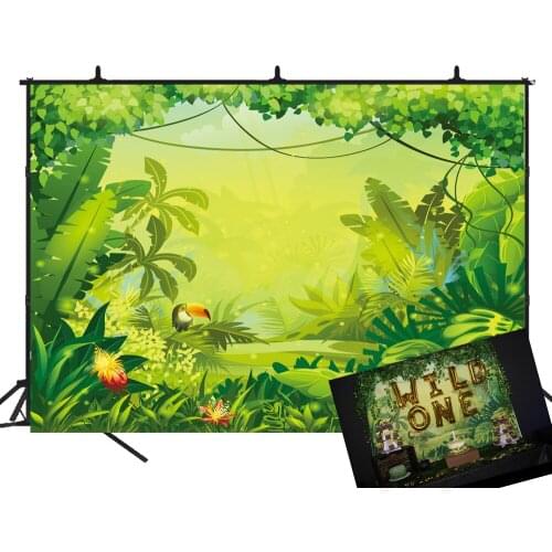 BEIPOTO Jungle themed Backdrop for Photography Background Baby shower Birthday party decoration Kids Props Photo Studio Picture