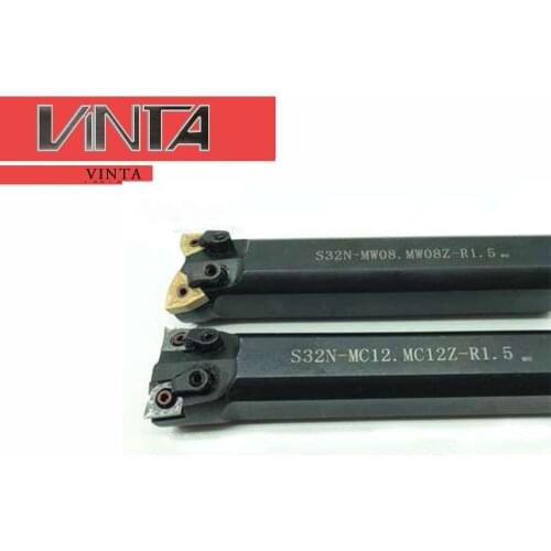 Free shipping!CNC double-ended internal grooving and turning tool holder matched inserts S32N-MC12 / MW08 two ends tool holder