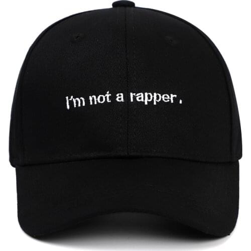 I'm not a rapper baseball cap hip hop cotton Embroidery men snapback hat outdoor sports curved sun hat fashion K pop cap dad hat