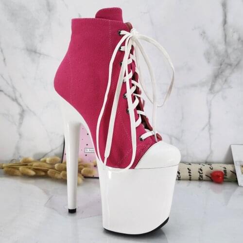 Leecabe 20CM/8inches Pole dance shoes High Heels Pole Dance boot